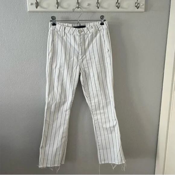 Joe's Jeans The Slim Kick High-Rise Trousers in Starboard Stripe - Picture 2 of 10